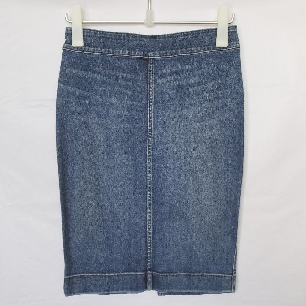 Wilfred Free Aritzia Karolina Blue Denim Stretch Pencil Skirt